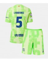 Barcelona Inigo Martinez #5 Tredjedraktsett Barn 2024-25 Korte ermer (+ bukser)